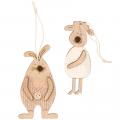 [F410408] Anhänger Schaf und Hase sortiert ca. 100x35 mm
